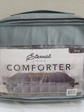 NEW Queen Size Gray Comforter Eternal Living Brand